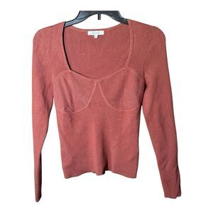 Madewell Signature Knit Sweater Top Mahogany Medium